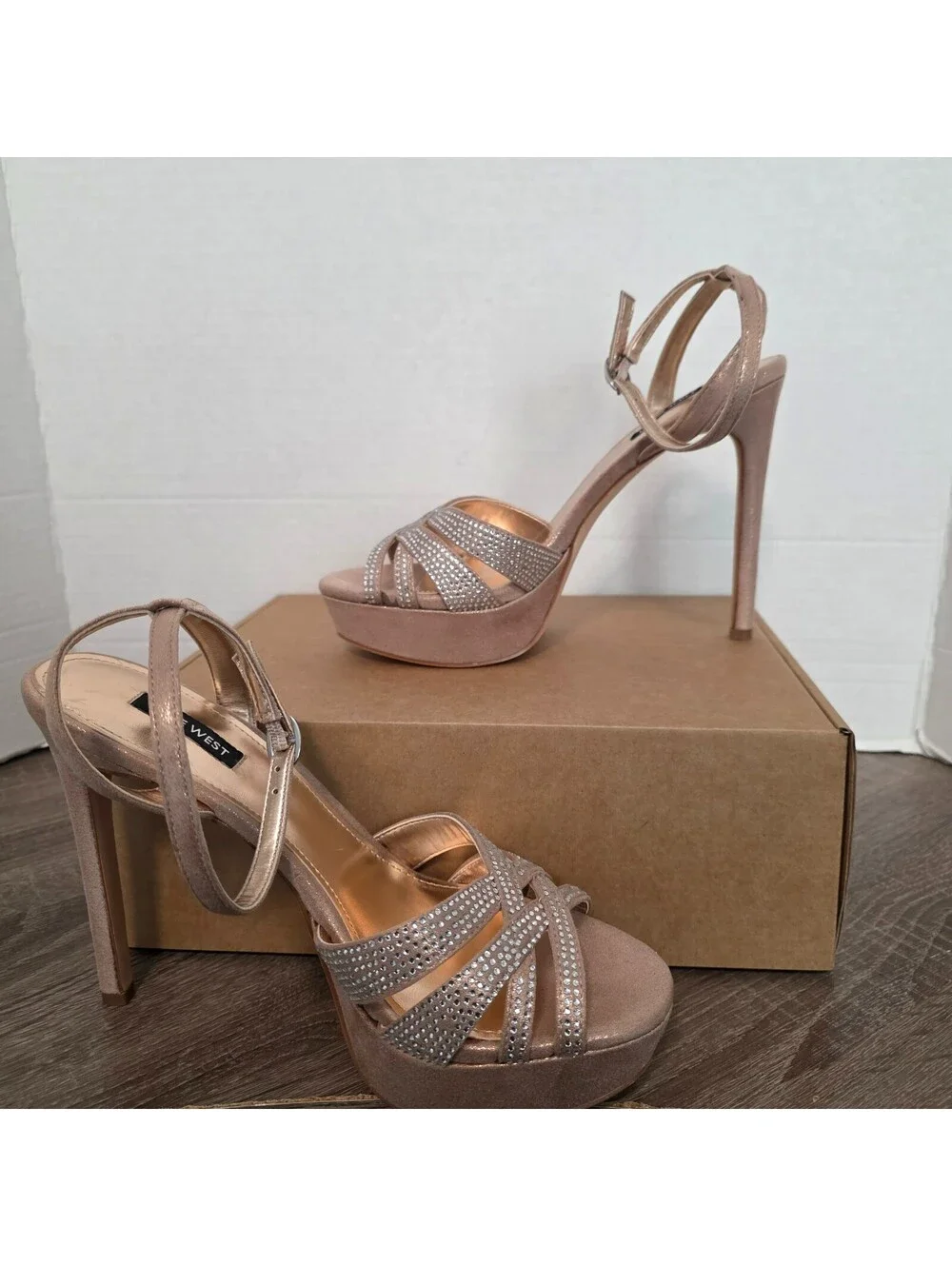 Nine West GoBig Platform Dress Sandals. Size Wn's 9.5